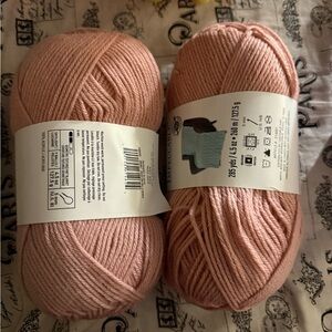 Soft Pink Yarn Skeins
